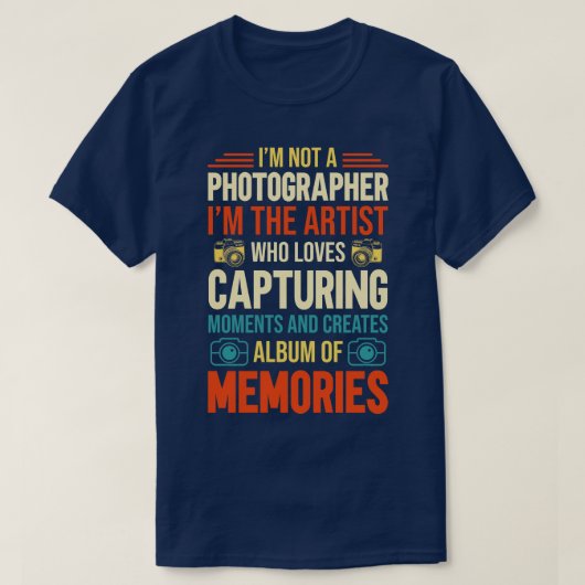 Ik ben geen fotograaf t-shirt (Design voorkant)
