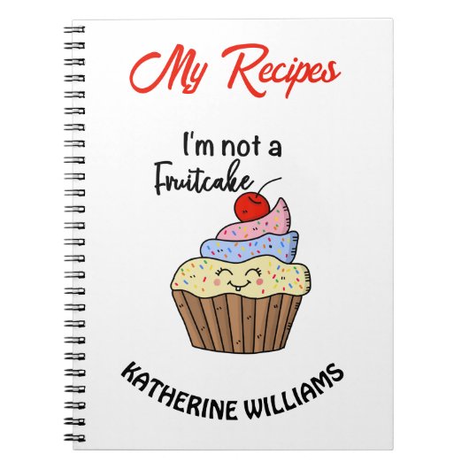 Ik ben geen fruitcake-gewoonte notitieboek (Voorkant)