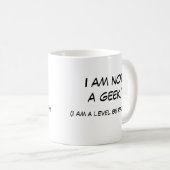 Ik ben geen geek. koffiemok (Voorkant rechts)