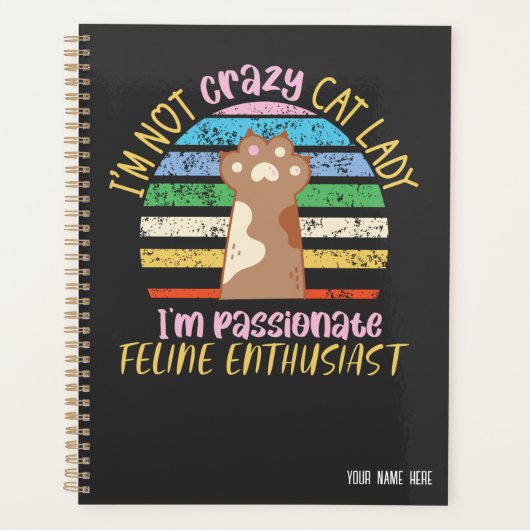 Ik ben geen gekke kattendame. | grappige kattenpaa planner (Voorkant)