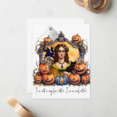 Ik ben geen gewone heks, ik ben een coole heks notitiekaartje (Voorkant / Achterkant in situ)