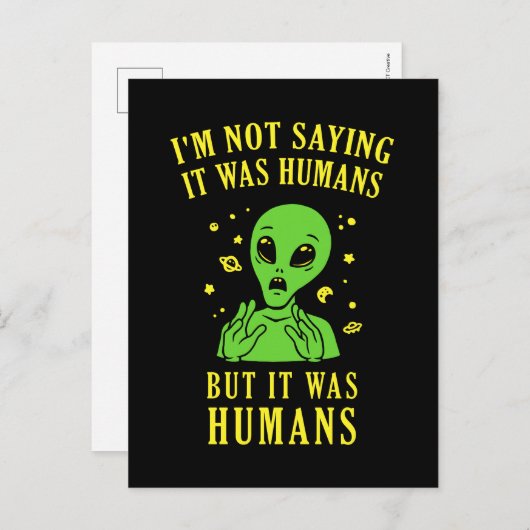 Ik ben geen Gezegde, maar het waren mensen Briefkaart (Voorkant / Achterkant)