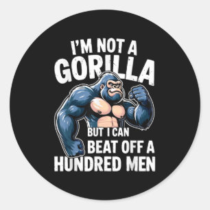 Ik ben geen gorilla, maar ik kan wel 100 Mannen ve Ronde Sticker