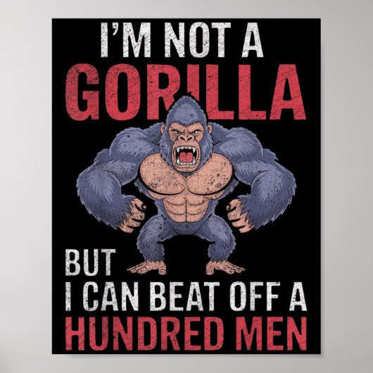 Ik ben geen gorilla, maar ik kan wel honderd Man p Poster (Voorkant)