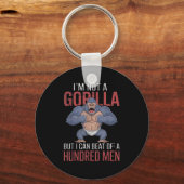 Ik ben geen gorilla, maar ik kan wel honderd Man p Sleutelhanger (Voorkant)