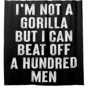 Ik ben geen gorilla, maar ik kan wel honderd Manne Douchegordijn