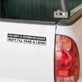 ik ben geen gynaecoloog maar ik zal er grappig uit bumpersticker (Op Truck)