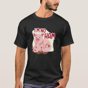 Ik ben geen ham groente vegetarische plant veganis t-shirt