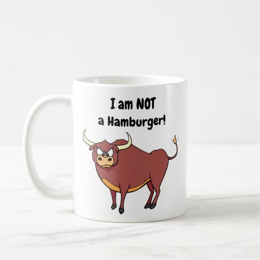 Ik ben GEEN Hamburger! - Vegetarisch Koffiemok (Links)