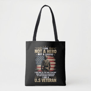 Ik ben geen held, geen legende, ik ben één procent tote bag