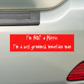 Ik ben GEEN Hippie. Bumpersticker (Op auto)