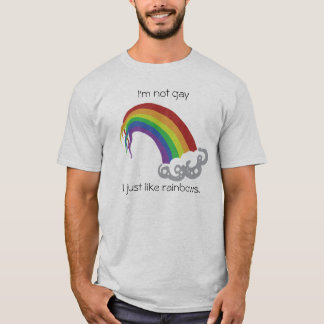 Ik ben geen homo, ik hou gewoon van regenbogen. t-shirt