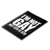 Ik ben geen homo, maar $ 20 is $ 20 Grappige LGBTQ Notitieboek (Linkerzijde)