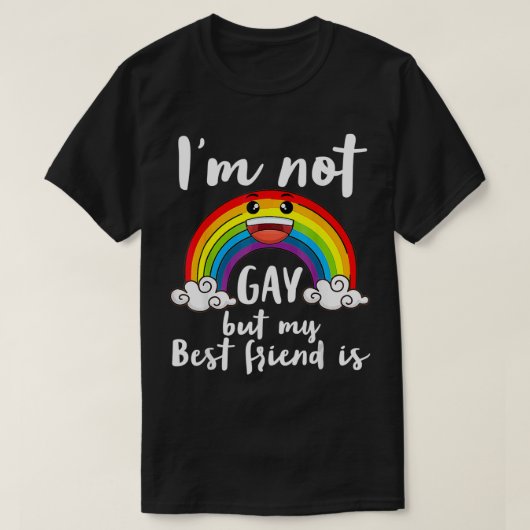 Ik ben geen homo, maar mijn beste vriend is LGBT M T-shirt (Design voorkant)