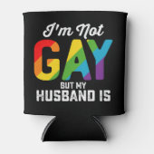 Ik ben geen homo maar mijn man is grappig LGBTQ Pr Blikjeskoeler (Voorkant)