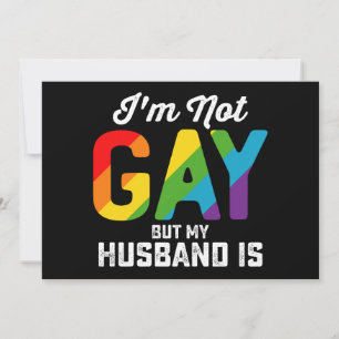 Ik ben geen homo maar mijn man is grappig LGBTQ Pr Kaart