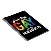 Ik ben geen homo maar mijn man is grappig LGBTQ Pr Notitieboek (Rechterzijde)