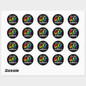 Ik ben geen homo maar mijn man is grappig LGBTQ Pr Ronde Sticker (Vel)