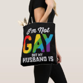 Ik ben geen homo maar mijn man is grappig LGBTQ Pr Tote Bag (Dichtbij)