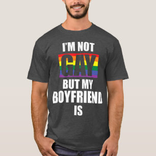 Ik ben geen homo, maar mijn vriend is grappig LGBT T-shirt