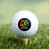 Ik ben geen homo maar mijn vriend is grappig LGBTQ Golfballen (Insitu Shirt)