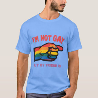 Ik ben geen homo, maar mijn vriend is retro t-shirt