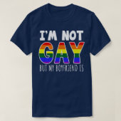 Ik ben geen homo, maar mijn vriend is... t-shirt (Design voorkant)