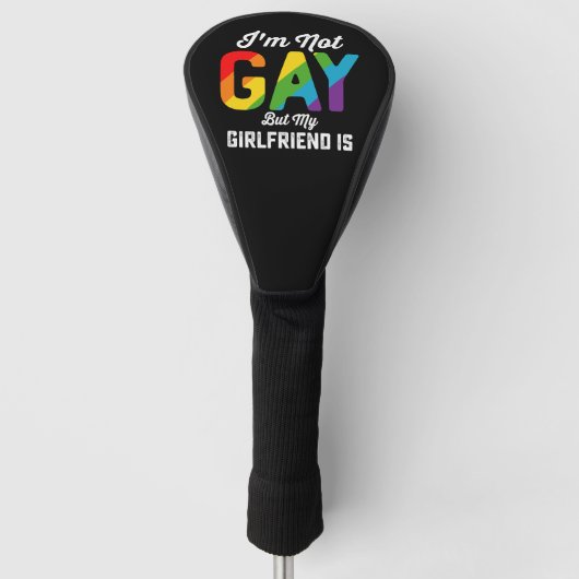 Ik ben geen homo, maar mijn Vriendin is grappig LG Golfheadcover (Voorkant)