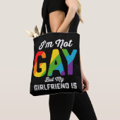 Ik ben geen homo, maar mijn Vriendin is grappig LG Tote Bag (Dichtbij)