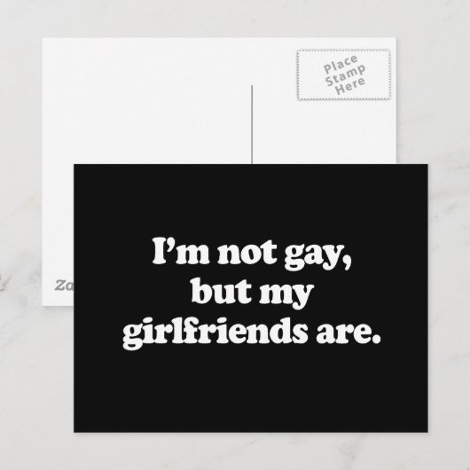 Ik ben geen homo, maar mijn vriendinnen wel (Picku Briefkaart (Voorkant / Achterkant)