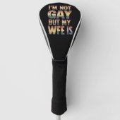 Ik ben geen homo maar mijn vrouw is LGBT Rainbow W Golfheadcover (Voorkant)