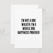 Ik ben geen hondenloopster; ik ben een mobiele hon bedankkaart (Voorkant / Achterkant)
