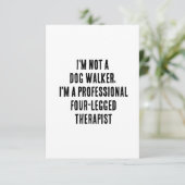 Ik ben geen hondenloopster, ik ben een professione bedankkaart (Staand voorkant)