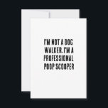 Ik ben geen hondenloopster, ik ben een professione bedankkaart<br><div class="desc">hondenroller cadeau</div>