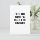 Ik ben geen hondenwandelaar, ik ben een meester in bedankkaart (Staand voorkant)