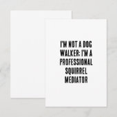 Ik ben geen hondenwandelaar, ik ben een profession bedankkaart (Voorkant / Achterkant)