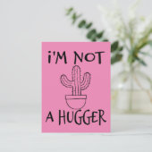 Ik ben geen Hugger Funny Cactus Briefkaart (Staand voorkant)