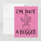 Ik ben geen Hugger Funny Cactus Briefkaart (Voorkant / Achterkant)