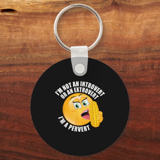 Ik ben geen introvert of extravert, ik ben een per sleutelhanger (Voorkant)