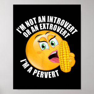 Ik ben geen introvert of extravert in een pervert poster