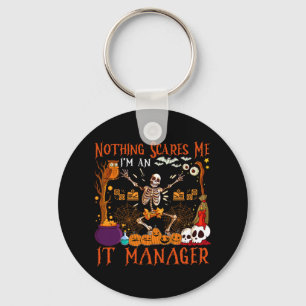 Ik ben geen IT-manager Halloween Skel Sleutelhanger