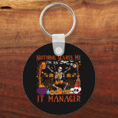 Ik ben geen IT-manager Halloween Skel Sleutelhanger (Voorkant)