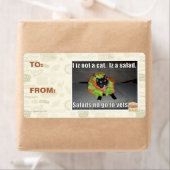 Ik ben geen kat. Het is een salade. Etiket (Insitu)