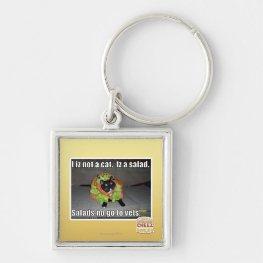 Ik ben geen kat. Iz een salade. Sleutelhanger (Voorkant)