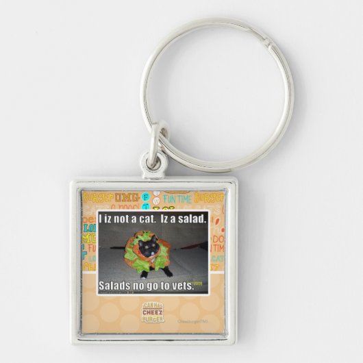 Ik ben geen kat. Iz een salade. Sleutelhanger (Voorkant)