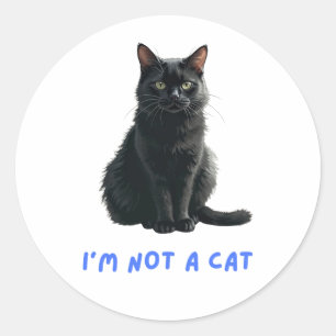 Ik ben geen kat ronde sticker