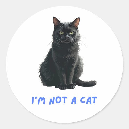 Ik ben geen kat ronde sticker (Voorkant)