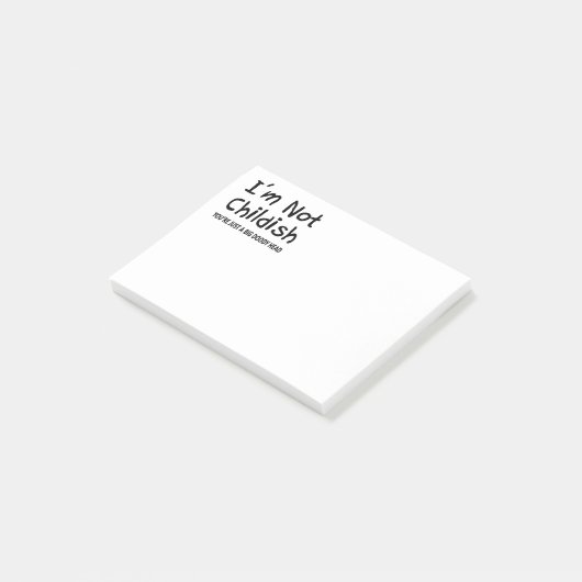 Ik ben geen kindermeisje post-it® notes (Schuin)