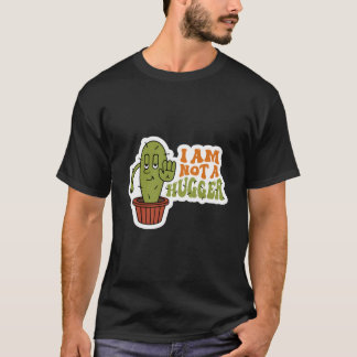 Ik ben geen knuffelaar Schattigee Cactus Cartoon W T-shirt