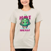 Ik ben geen knuffelaar Schattigee Cactus Pun Tri-Blend Shirt (Voorkant)